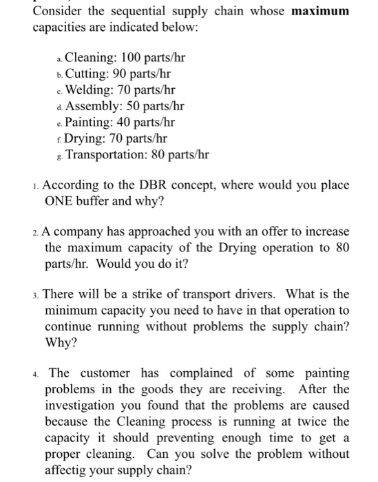 Consider the sequential supply chain whose