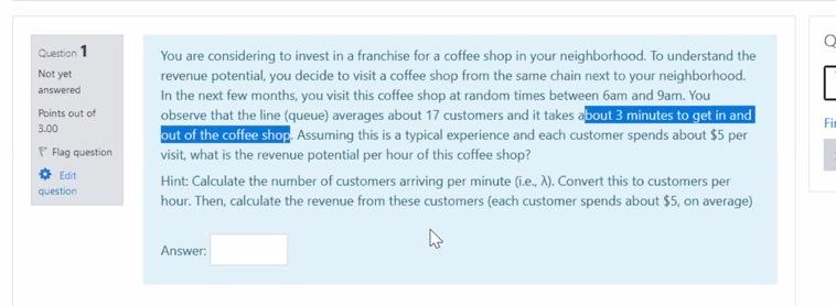 a Question 1 Not yet answered Points out of 3.00