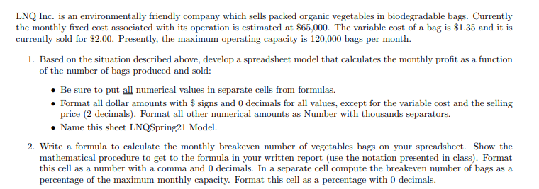 LNQ Inc. is an environmentally friendly company