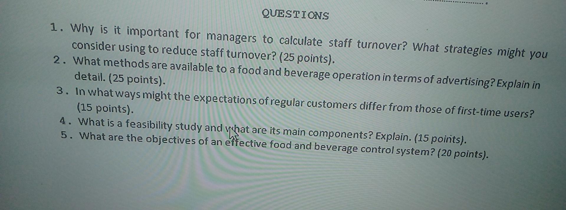 QUESTIONS 1. Why is it important for managers to