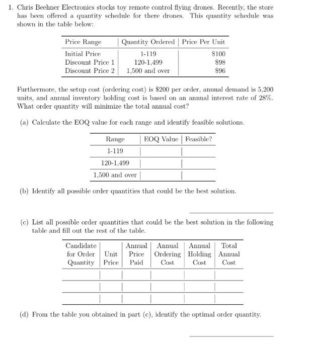 1. Chris Beehner Electronics stocks toy remote