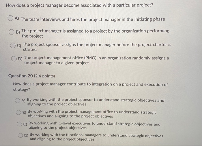 How does a project manager become associated with