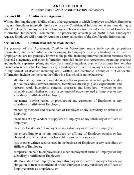 Summarize each section in a way that someone not