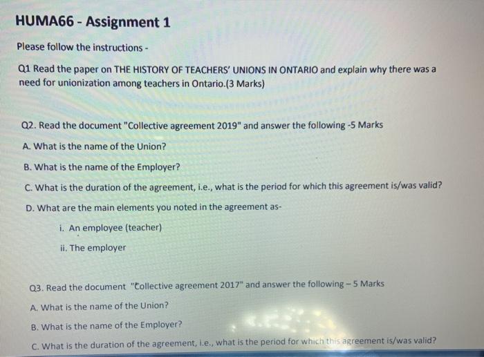 HUMA66 - Assignment 1 Please follow the