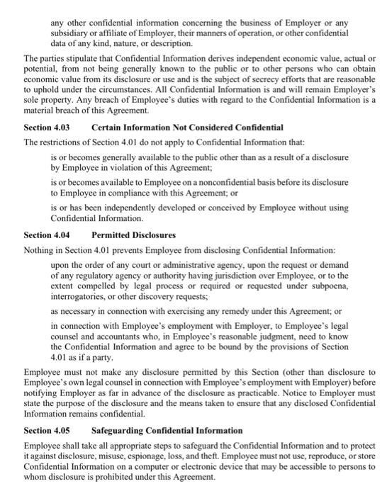 Summarize each section in a way that someone not