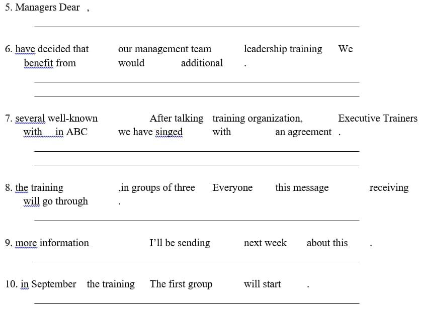 5. Managers Dear, 6. have decided that benefit
