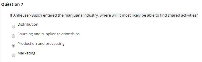 Management Strategy: Q1 (Selected answer is