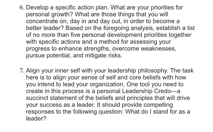 1. Examine the role of leadership in the Food or