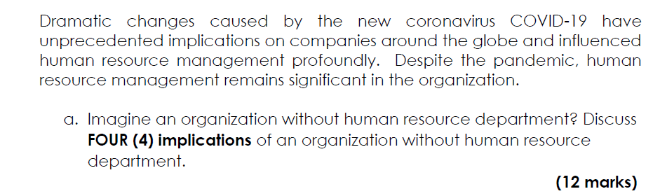 Dramatic changes caused by the new coronavirus