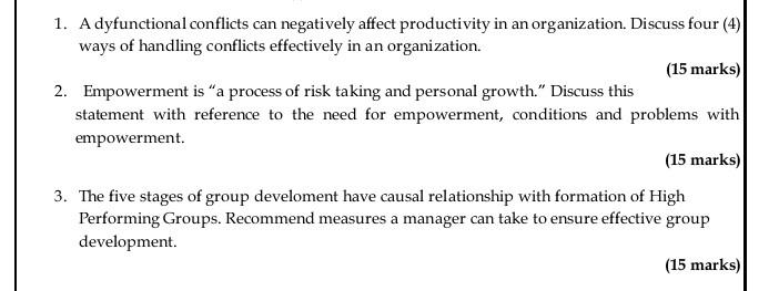 1. A dyfunctional conflicts can negatively affect