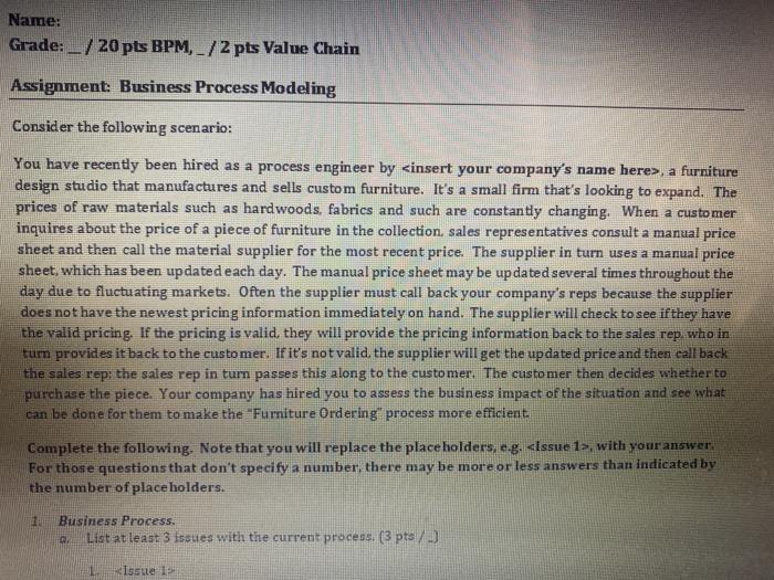 need the Lucid chart also Name: Grade: __/ 20 pts