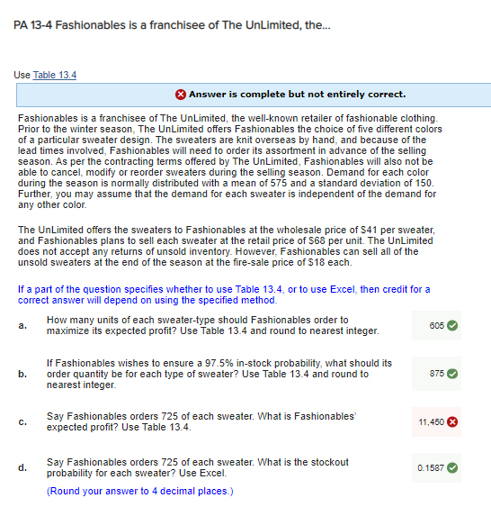 TABLE 13.4 The Distribution, F(Q), and Expected