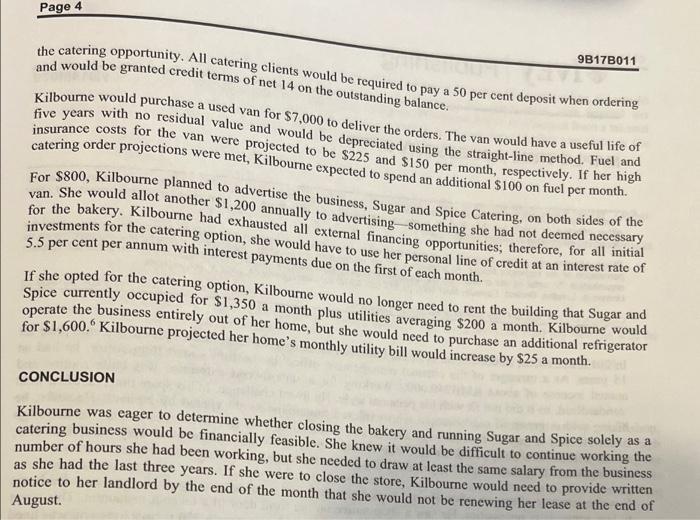 Case Study #4 Read the case study Sugar and Spice