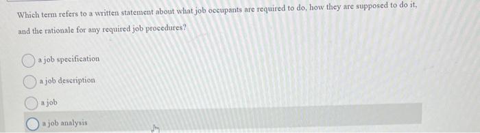 Which term refers to a written statement about