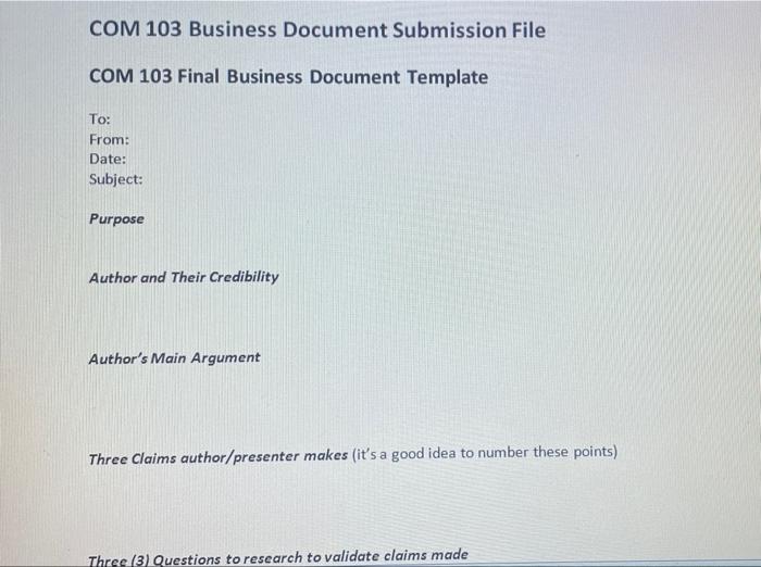Draft Final Business Document 1. In the Lab,