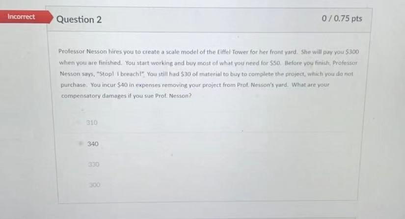 Question7 doesn't select 200, please be careful.