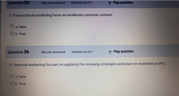 The subject is sales management :) Question 23