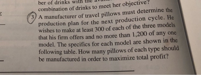 ber of drinks with the avui combination of drinks