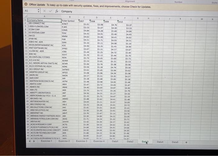 1 Bercise 1 Use Hookup formulato pull data for