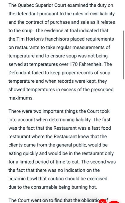 Please read your assigned case and answer the