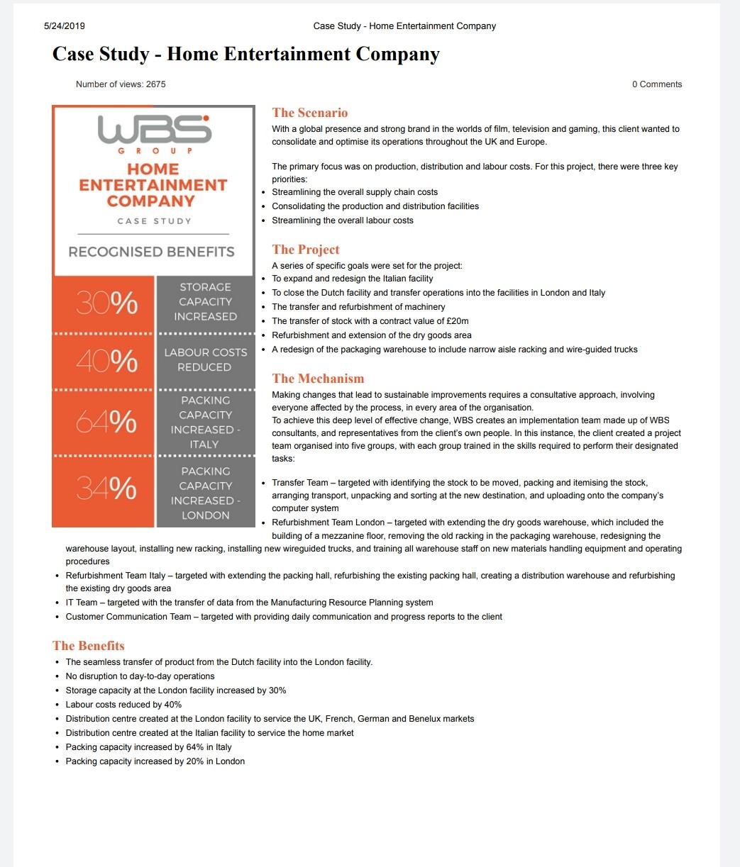 5/24/2019 Case Study - Home Entertainment Company