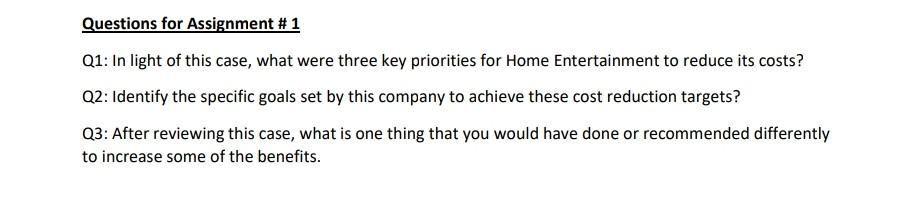5/24/2019 Case Study - Home Entertainment Company