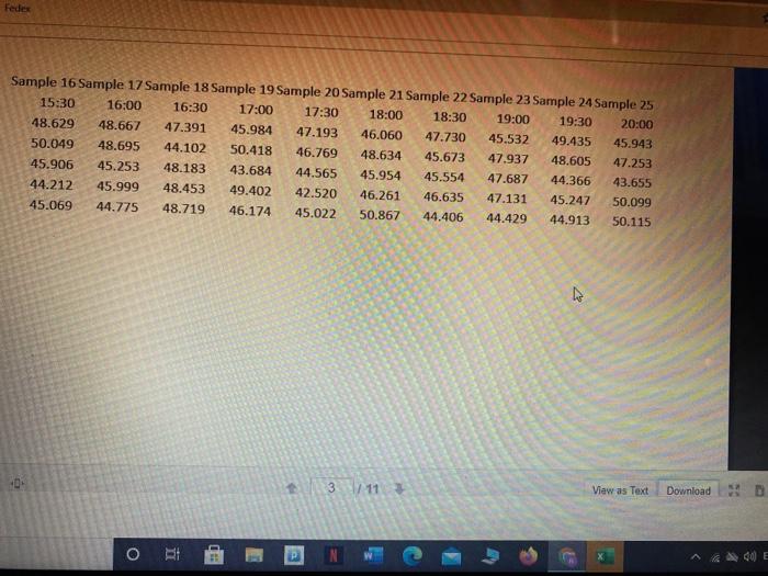 Sample 1 Sample 2 Sample 3 Sample 4 Sample 5 8:00