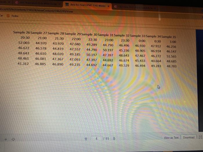 Sample 1 Sample 2 Sample 3 Sample 4 Sample 5 8:00