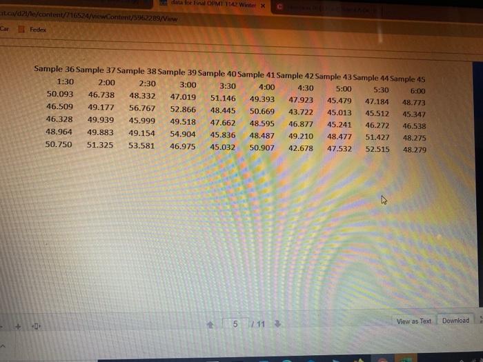 Sample 1 Sample 2 Sample 3 Sample 4 Sample 5 8:00