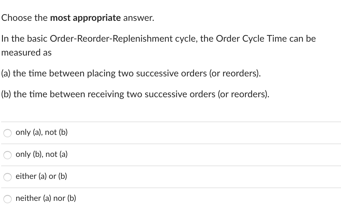 Choose the most appropriate answer. In the basic
