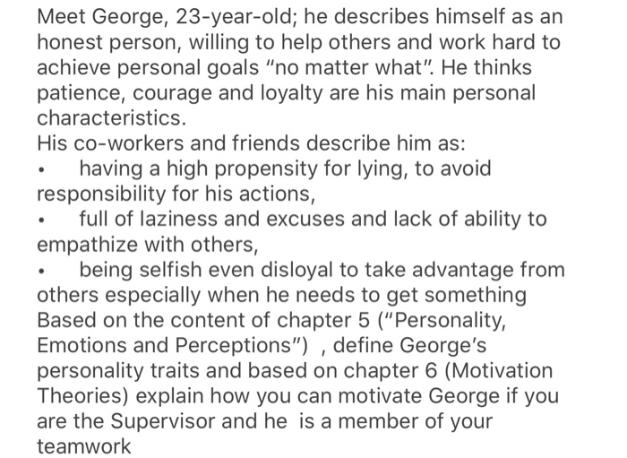 Meet George, 23-year-old; he describes himself as