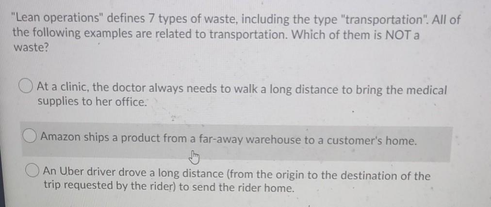 help "Lean operations" defines 7 types of waste,