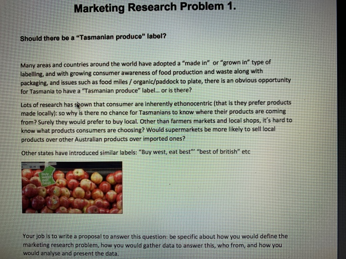 Marketing Research Problem 1. Should thero bo a