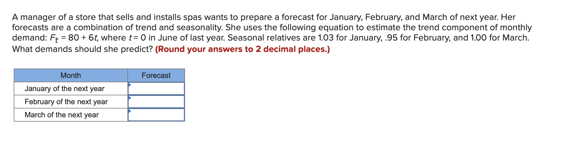 A manager of a store that sells and installs spas