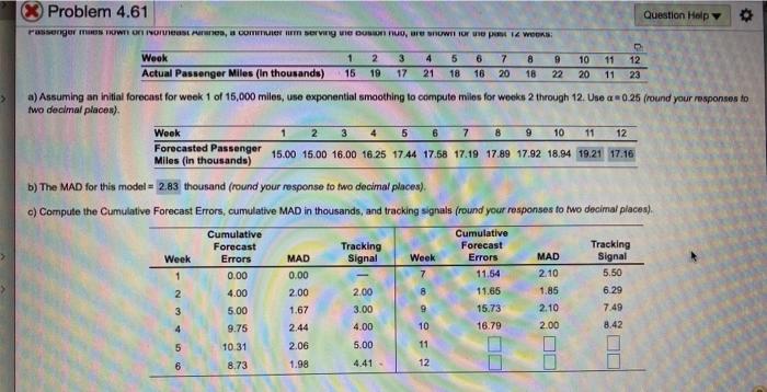 Problem 4.61 Question Help Passenger STUWTI I