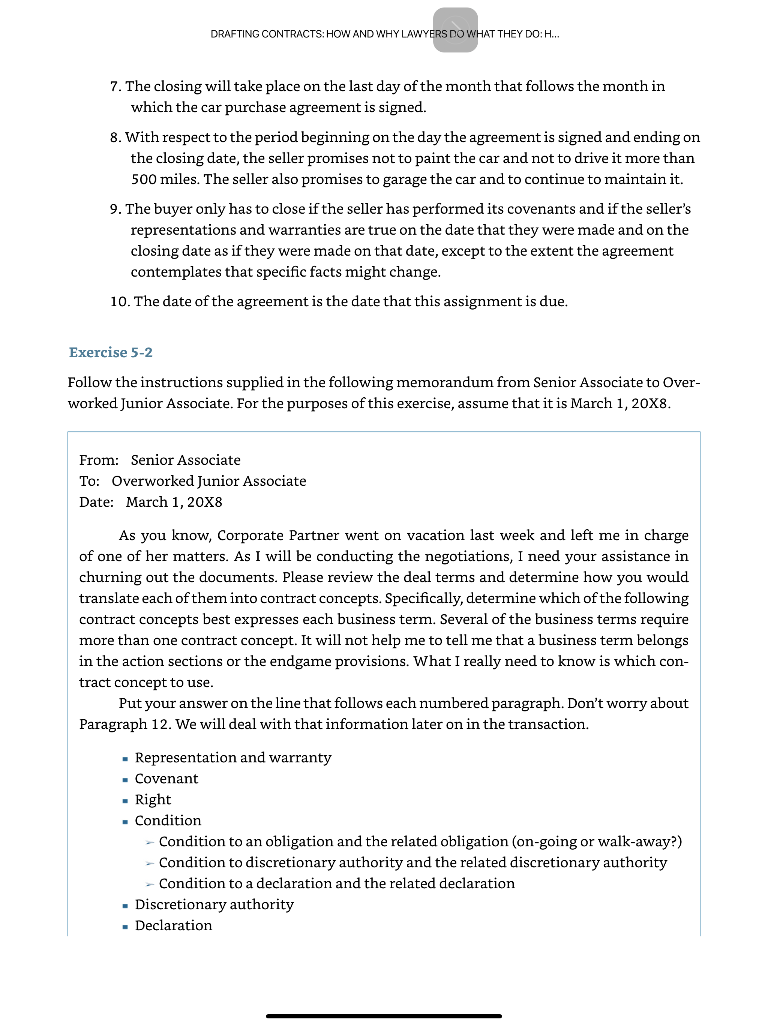 DRAFTING CONTRACTS: HOW AND WHY LAWYERS DO WHAT