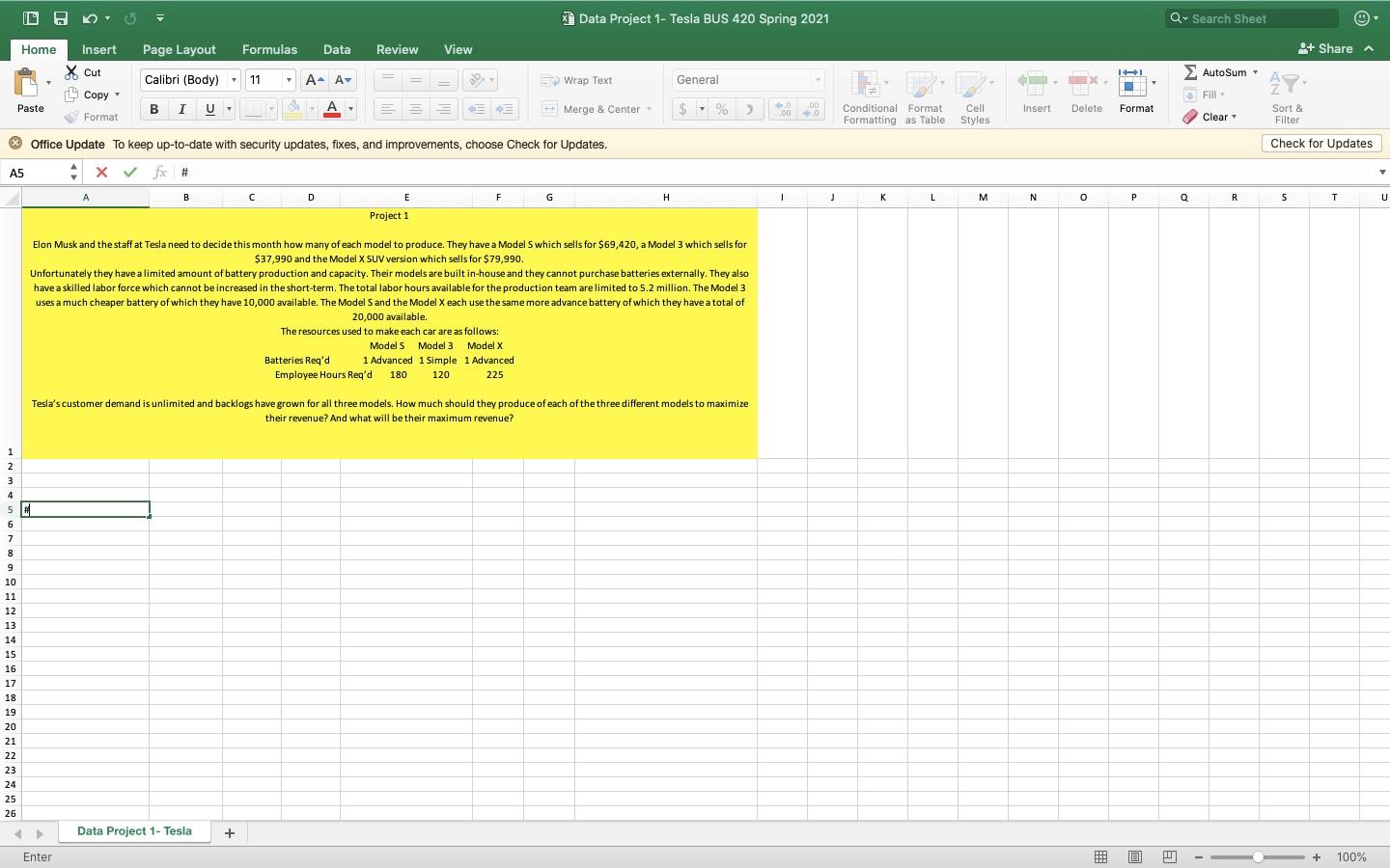 I need to complete this in excel solver and also