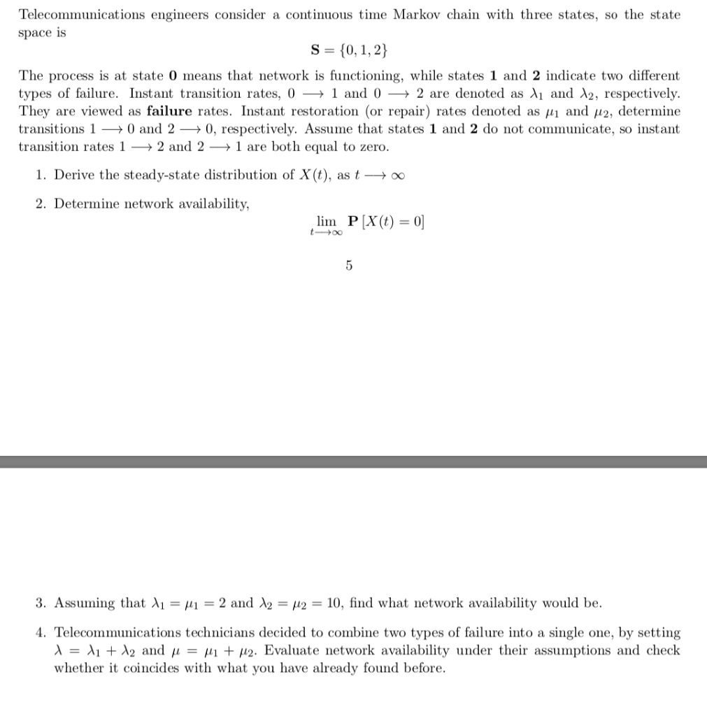 Telecommunications engineers consider a