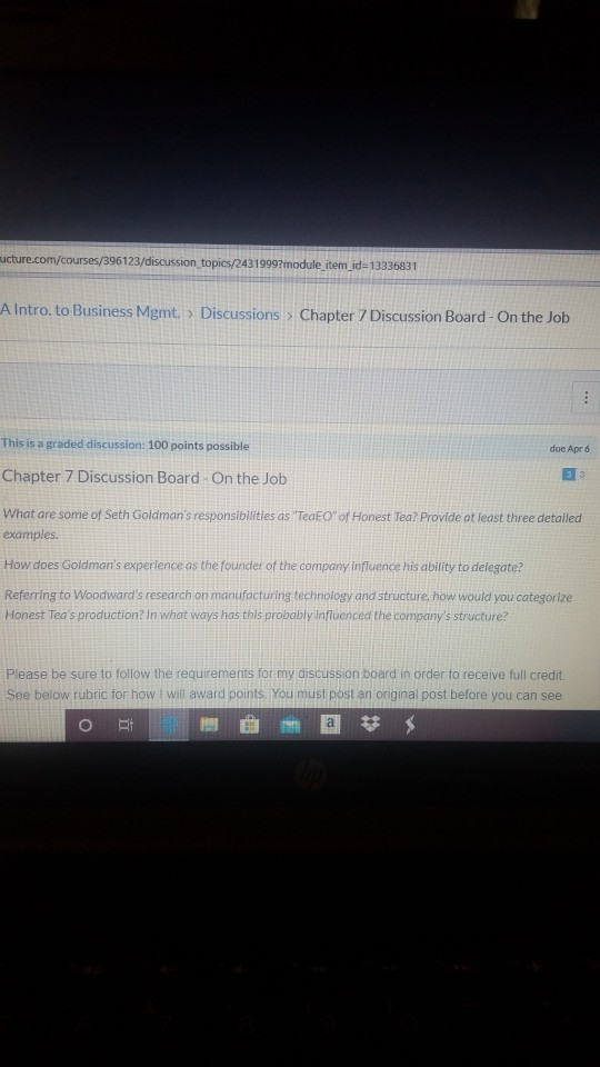 UUDL U. LU Business Mgmt. > Discussions > Chapter