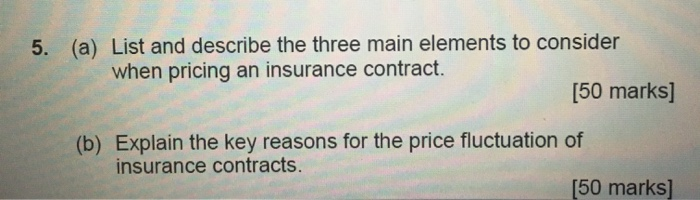 5. (a) List and describe the three main elements