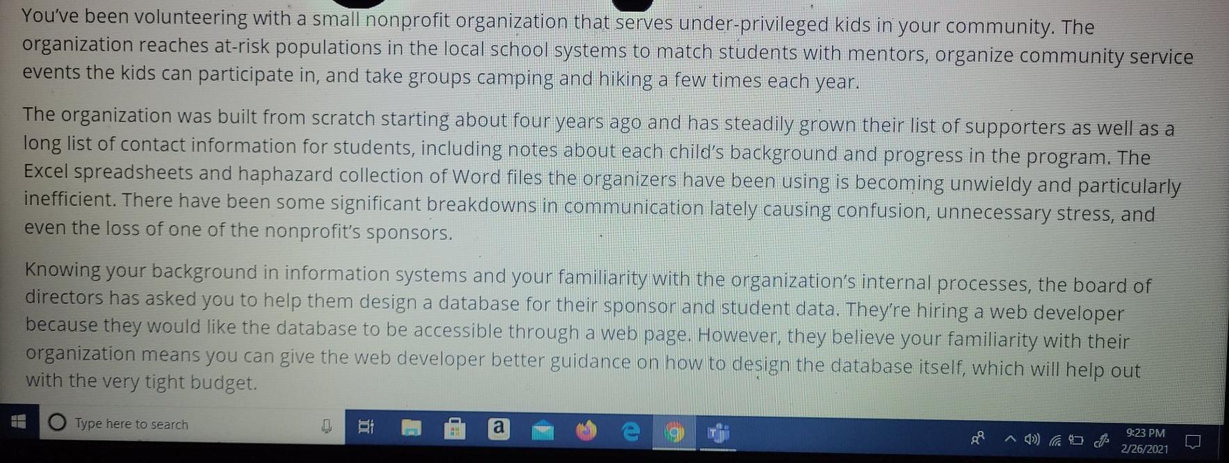 need help with question #2 which field from the