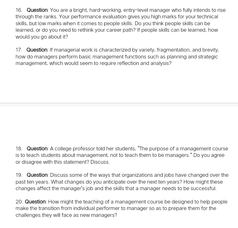 16. Question: You are a bright, hard-working,