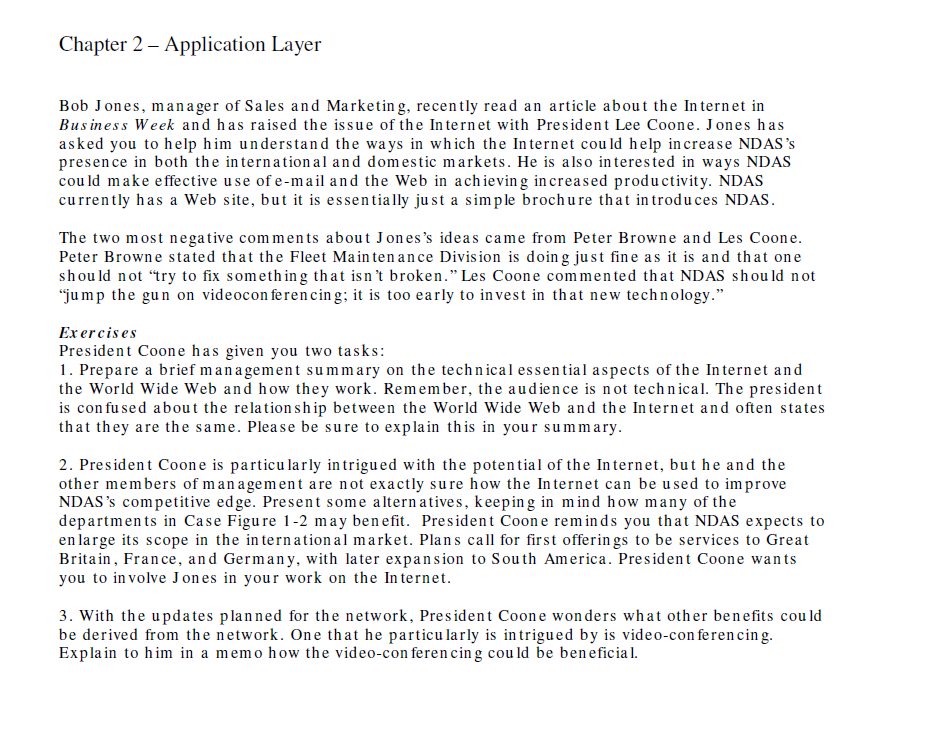 Number 2 only. Chapter 2 Application Layer Bob