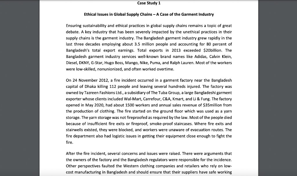 i have to write case study by following the