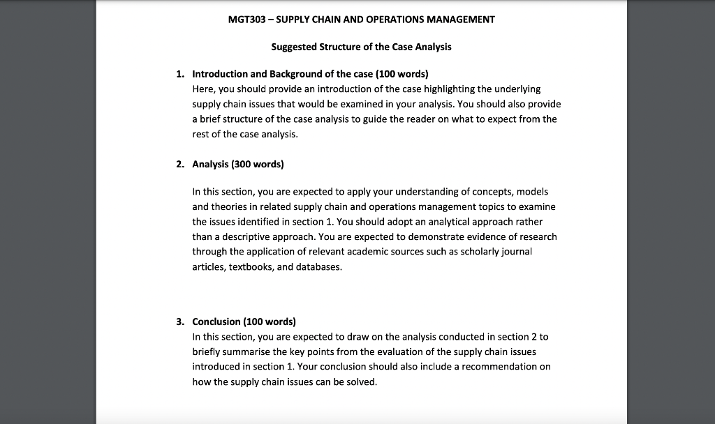 i have to write case study by following the