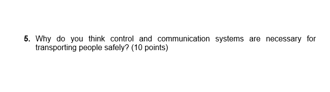 5. Why do you think control and communication