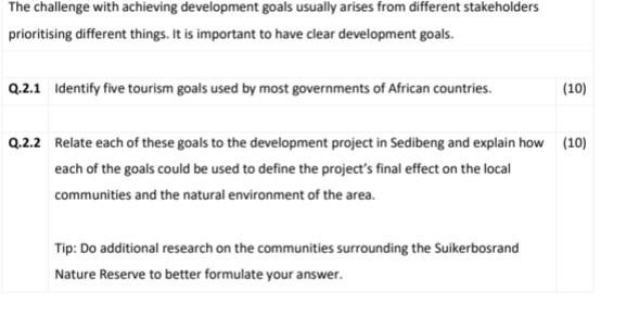 The challenge with achieving development goals