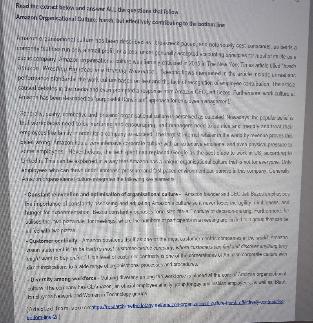 Read the extract below and answer ALL the