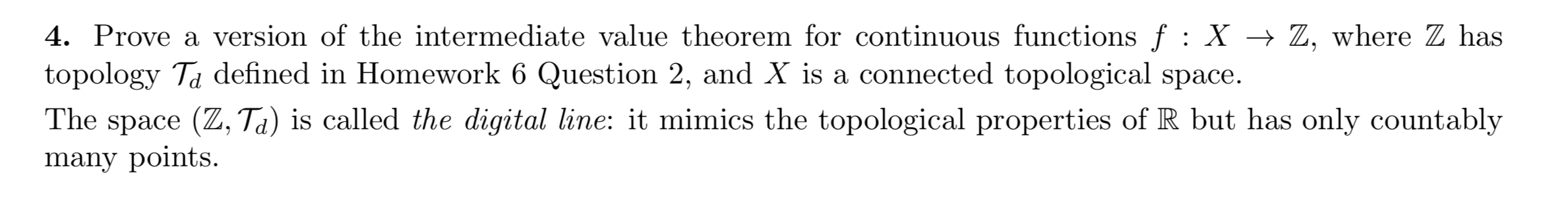 Topology " " for Question 4 is defined by the