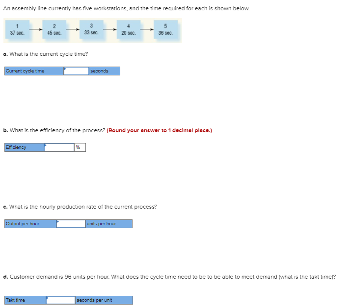 An assembly line currently has five workstations,